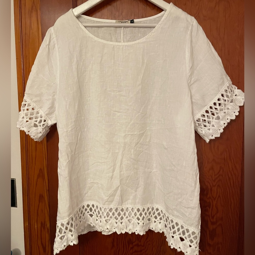 White shirt 100% linen
